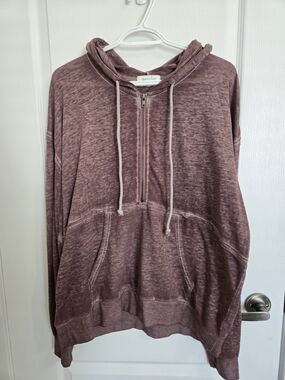 ❤️Grace & Lace Mauve Half-Zip Hoodie